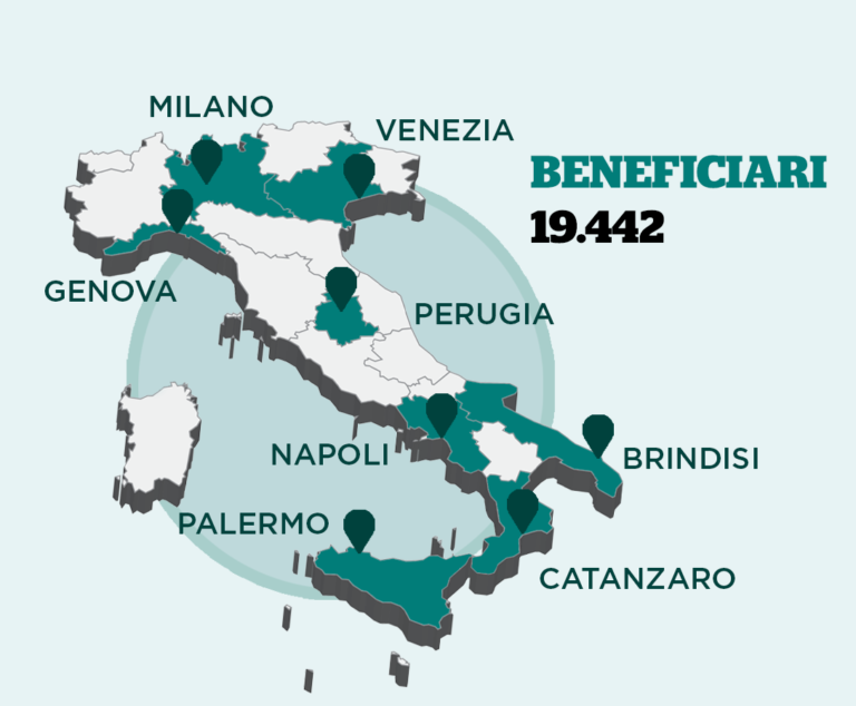 In Italia interveniamo in 9 regioni italiane